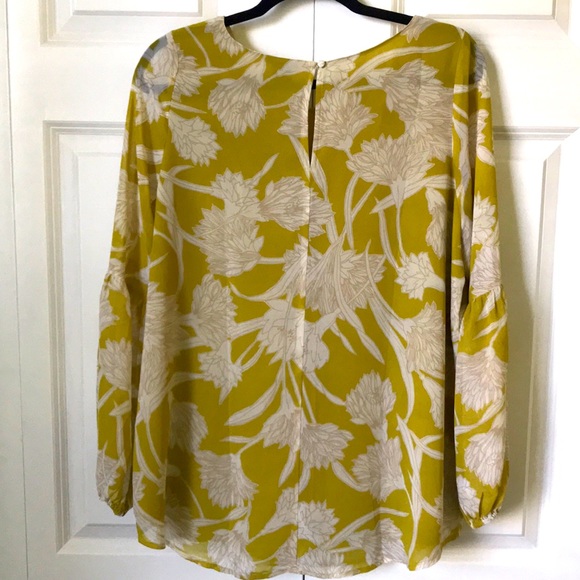 ANN TAYLOR SHEER BLOUSE W/SELF-LINING - Picture 2 of 8